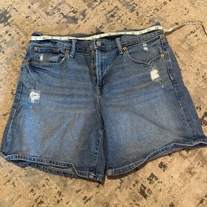 GAP Distressed Denim Jean Shorts in Blue